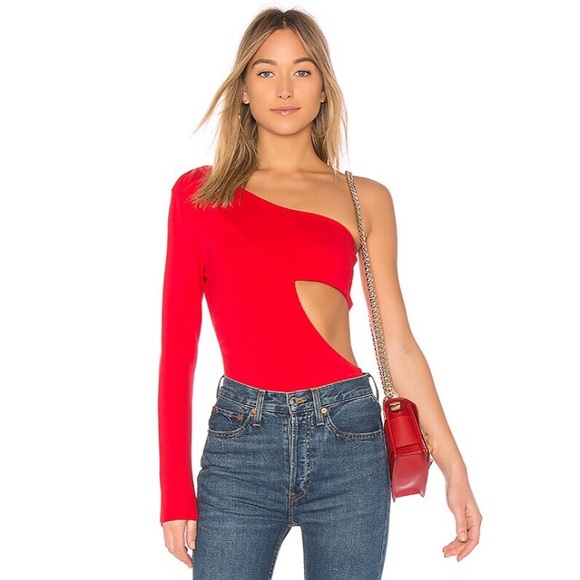 H:ours x Revolve Karly Bodysuit in Red - Picture 2 of 7